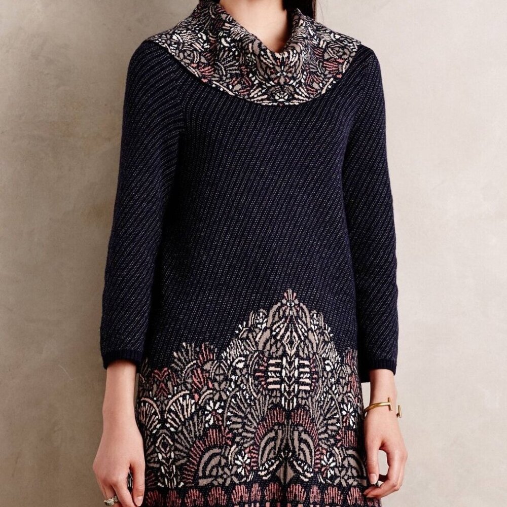 ANTHROPOLOGIE IMPERIAL GARDEN TUNIC SWEATER by MOTH